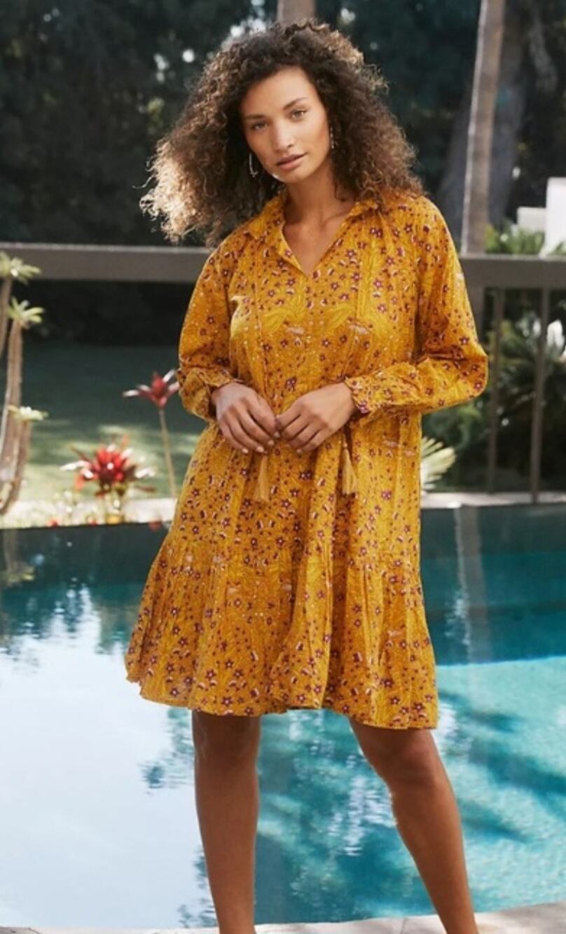 Anthropologie Roller Rabbit Rhone Cover-Up Mini Dress Size XL